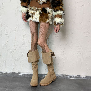 Bokior Hollow Rose Millennium Hippie Y2K Shibuya Light Desert Gothic Womens Leggings/Socks Four Seasons Universal E-TM-772