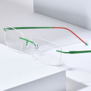 FONEX ไทเทเนียมไร้ขอบบริสุทธิ์กรอบแว่นสำหรับผู้ชายแบรนด์ดีไซน์สี่เหลี่ยมน้ำหนักเบาพิเศษญี่ปุ่นคุณภาพสูงไร้กรอบแว่นสายตา85853