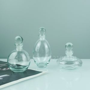 Creative Transparent Glass Bottle Cold Quenching Sealable Small Mouth Milk Tea Bottle 150ml Modern Simple round Shape Storage Jar