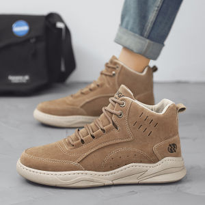 High Top Boots Mens Shoes Fashion Motorcycle Ankle Boots Shoes for Men Winter Boots Mens Sneakers Lace-Up Botas Hombre