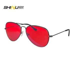 SHINU | SHINU Blue Light Glasses Red Lenses Glasses Men Better Sleep Orange Lens Glasses for Gaming Night Vision Yellow Lens 3 Size
