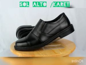 Sepatu Pantofel Ujung Bulat Pria Kerja Formal Kulit Slip On Casual MG02