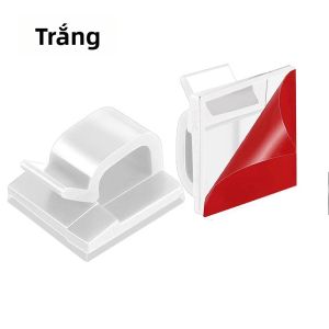 10/20/50 Chiếc Kẹp Cáp Màu Đen Tự Dính Quản Lý Dây Điện Ô Tô Giữ Dây Tổ Chức Kẹp Phụ Kiện Thiết Yếu Cho Tổ Chức Dây