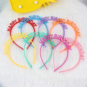 Bando HAPPY BIRTHDAY Warna / Bando Ulang Tahun / Bando Plastik