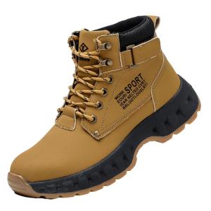 DINGGU | Safety and Puncture Resistant Men Steel-Toe Work Shoes