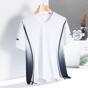 Ice Silk Quick Dry Short Sleeve round Neck T-Shirt Womens Korean Style Fashion Slim Fit Casual Sport Base Shirt Summer Pure Color Top