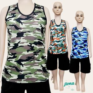 6 pcs bundle Sando Camouflage Kids 7-10 years old