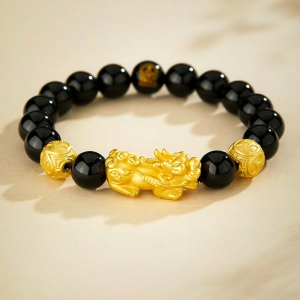 YANGCHUANGSHISHANG | Pi Xiu Black Obsidian Bracelet Mens Gift