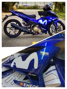 Coverset Y15 zr V2 Movista Green Black White siap sticker tampal