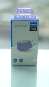 Pd QC 3.0 Kepala Charger Nano Fast Charging 20W 3A Type C (Aman dan Support Fast Charging Kompatibel Untuk Iphone Series) Garansi 1 tahun Vivan Power Nano 20