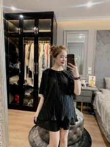 Áo bầu chipfon dập ly trenddy AB68 - sz 45-78kg-đồbầuxinh