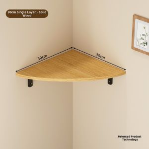 Corner Mounted Wall Shelf Space Saving Storage Bedside