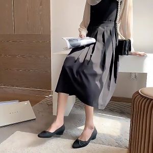 Fittoes Carmella Non-Slip Thick Heel Shoes for Women Casual Shoes for Girls