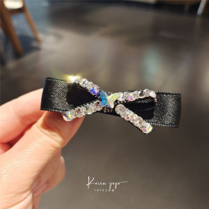 New 5cm Rhinestone Duckbill Hair Clip Butterfly Knot Side Bangs Fringe Hair Accessories Hairpins Edge Decorations Hair Accessories
