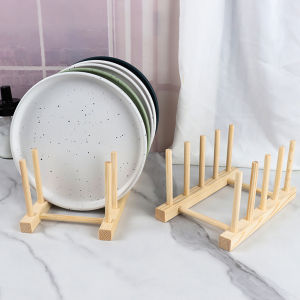 Amoki Wooden Dish Mugs Cup Bowl Drying Shelf Drain Rack Book Holder Kitchen Organizer