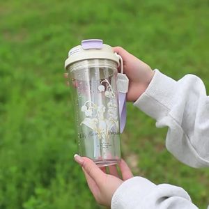 High Appearance Dual-use Outdoor Straw Cup for Students