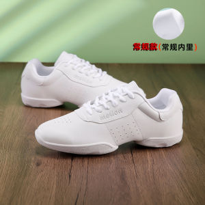 Competitive Aerobics Shoes Soft Bottom White Fitness Competition Training Shoes for Childrens Cheerleading And Gymnastics