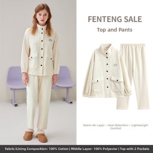 FENTENG | Autumn Winter Air Layer Cotton Pajama Set