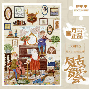 Healing Rabbit Peach Pickung 1000 Piece Puzzle Adult Toy Gift Decorative Art Paper Material Cross Age Brain Training Model Kit