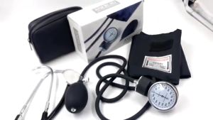 (Variation) Manual Blood Pressure Monitor Sphygmomanometer WITH Stethoscope /Electronic Blood Monitor Arm Style (White)