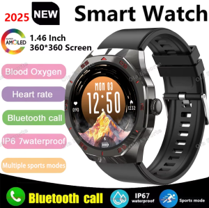 2025 New Smart Watch Men Women AMOLED HD Screen GPS Tracker Bluetooth Call Waterproof 3D Menu Fashion SmartWatch for Android IOS