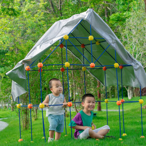 Educational Building Blocks Tent Construction Toy for Boys And Girls Indoor And Outdoor Large Castle Building Blocks Toy