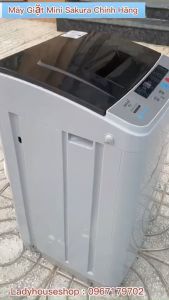 Máy giặt mini SAKURA Tự động 100% giặt vắt sấy - Có thể giặt áo khoác lông mùa đông cỡ lớn