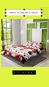 Sprei katun motif yellow bear aesthetic anti geser king size LP