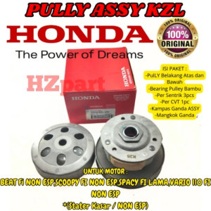 PULLY ASSY KODE-KZL HONDA ORIGINAL MOTOR BEAT SCOOPY SPACY VARIO 110 FI NON ESP KUALITAS 100% ORI .