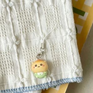 Bandai | Móc Khóa Nhựa Resin Hachiware Usagi Momonga Series Mini Swaddle Kiểu Hoạt Hình Dễ Thương Móc Treo Điện Thoại Đồ Trang Trí ACG