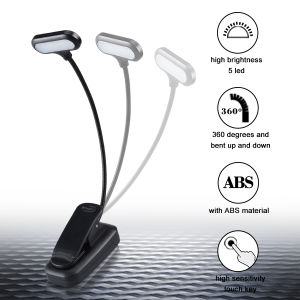 Mini LED Book Light Portable Eye Protection Reading Lamp Flexible Adjustable Battery Powered Study Light Bedroom Bedside Clip