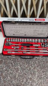 Bộ típ bông 1/2 inch 25 cái hộp sắt 10-32mm Crossman 99-082