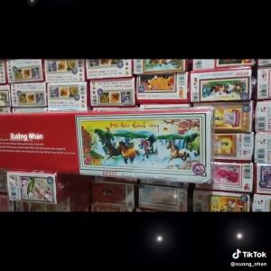 Tranh đính đá Mã đáo thành công - mã DF296 - 100x44cm - tranh chưa đính