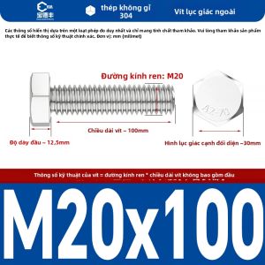 BAODEFENG | Ốc Vít Lục Giác Dài Bằng Thép Không Gỉ