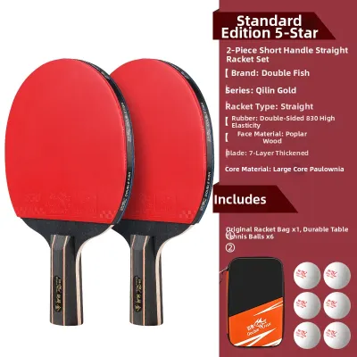 Double Fish | Professional Rubber Ping Pong Rackets High Elastic Star Ball