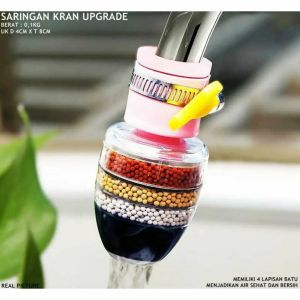 Faucet Sambungan Kepala Kran Filter Air 6 Lapis Filter Kran Filter Sambungan Kran Saringan Air Kran Batu 4 Lapis