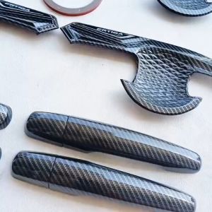 Paket Cover Handle Outer Pintu Mobil All New Ertiga 2018 Carbon
