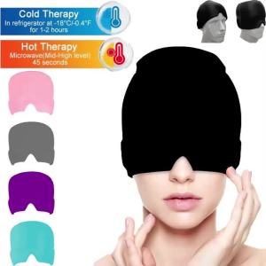 Relief Migraine Relief Cap Gel Ice Cap Single Layer Headgear Ice Pack Headgear Relief Stretchable Hot Head Wrap for Easing Pain