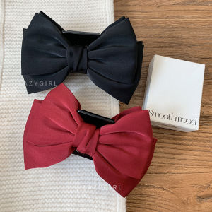 Lazy Girl French Satin Hair Clip Butterfly Knot High Ponytail Princess Hair Accessory Fashionable Hair Grips for Women