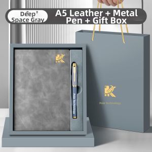 MINGZHUO | Customizable Gift Box High-Quality Soft Leather Notebooks A5