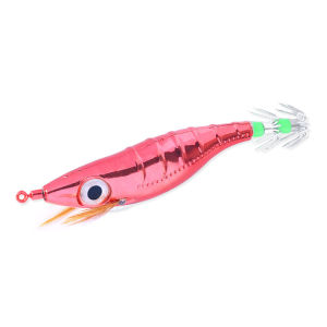 1Pc Squid Jig Hook Fishing Lure Luminous10cm 8.6g Artificial Fake Octopus Lures Wood Shrimp Cuttlefish Hard Bait Sea Jigs Tackle