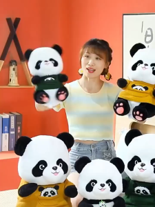 gấᴜ Bông Panda Mặc áo Teddy áo len size 25-28cm Quà Tặng Decor siu xinh K12T2