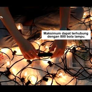 Lampu Gantung Outdoor Lampu LED Hias 8 meter kabel 25 bola lampu tahan air Anti G40