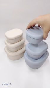 (200/300/600ML) Food Grade Silicone Food Storage Container | Microwave Bento Lunch Box Bekas Penyimpanan Makanan Silikon