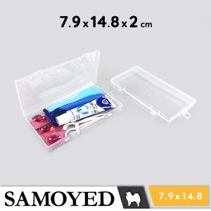 Tempat / Kotak Plastik PP Penyimpanan Kecil Serba Guna / Plastic Storage Box 7.9 x 14.8 x 2 / 79 x 148 x 2 cm Samoyed BX-HJ-7914820 (Aksesoris / Pernak-Pernik / Perhiasan / Obat)