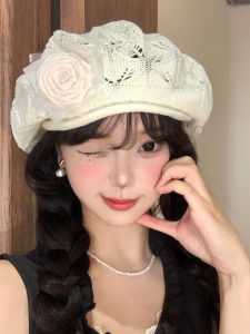BAOYINFEI | Hollow Flower Knitted Summer Light Breathable Large Head Beret