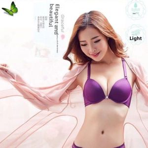 Wireless Lace Bra Womens Underwear Seamless Gathered Fashionable Versatile Spring Sporty mid Thick Cup with Insert Pocket
