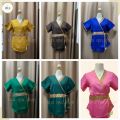 เสื้อสปา เสื้อหมอนวด ผูกเอว ผ้าโซล่อน แต่งไทย ใส่สบาย หลายสี พร้อมส่ง. 