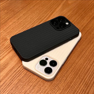 Black Woven Pattern  12/13 Mini Case Protective Soft Shell for  15/16 pro Max 14 plus X/XR/XS Max Couples Anti-Fall