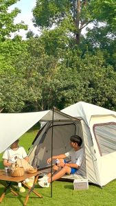 เทียบเต็นท์เต้นท์ 3-8 คน พักในสวน 3-8 คน พักในป่า